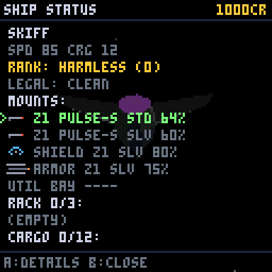 Ship status