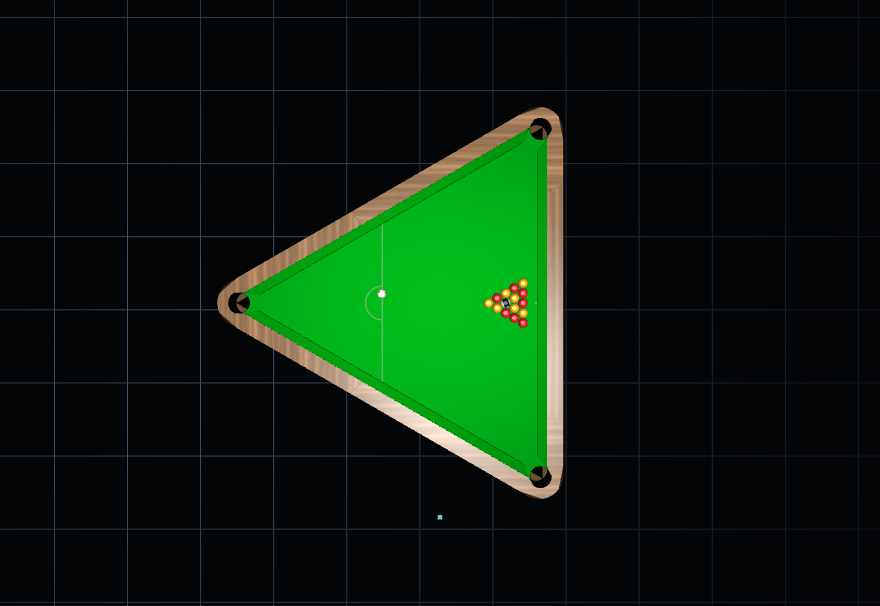 A triangular bed