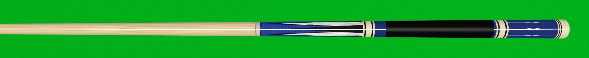 The butt of the Sapphire cue