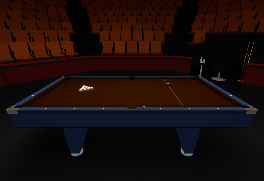 A bowlliards rack and card
