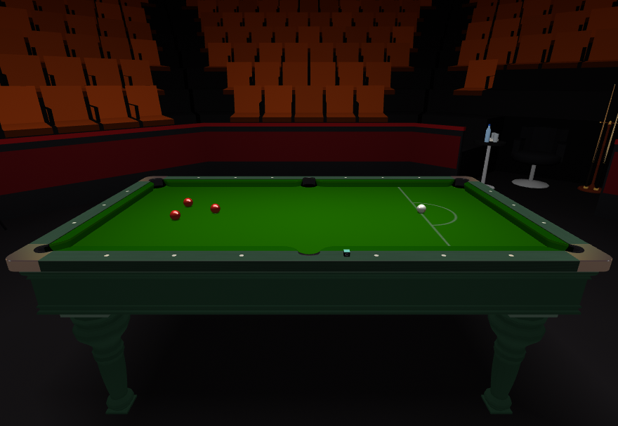 A billiards golf table