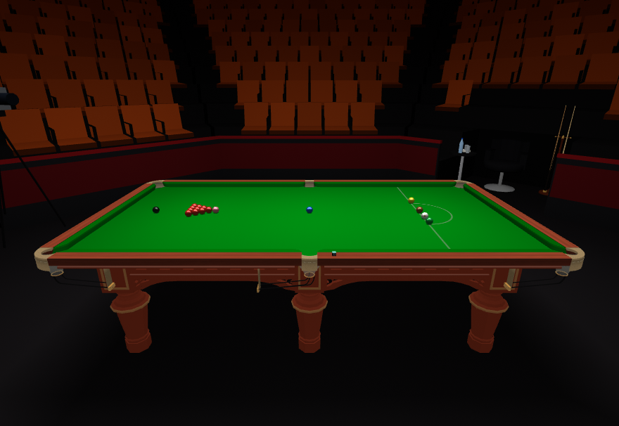 A 10-red snooker table