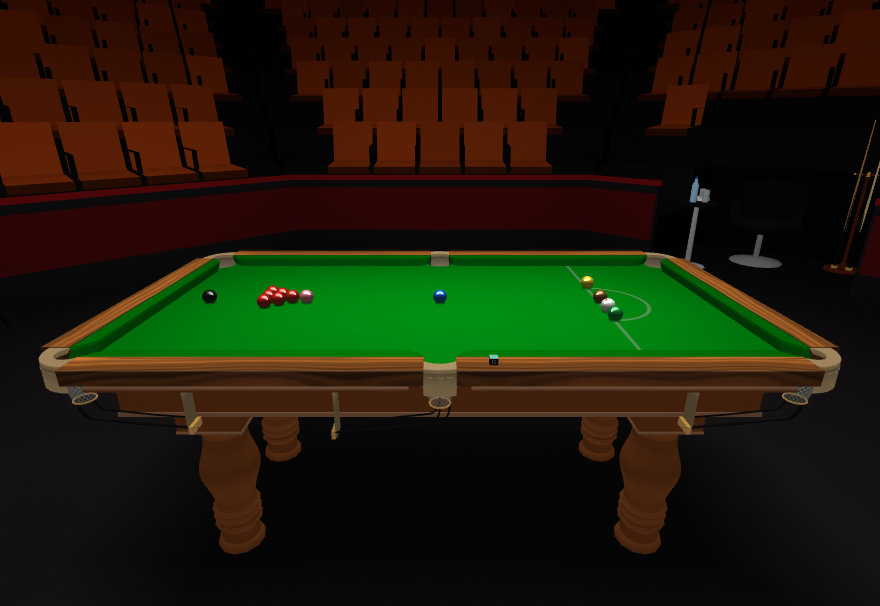 A 6-red snooker table