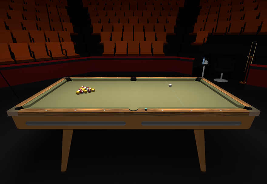 A straight pool table