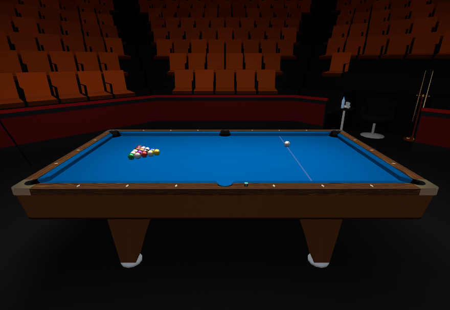 A US 8-ball table