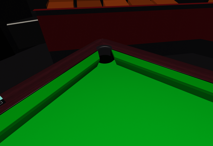 A Russian pyramid corner pocket