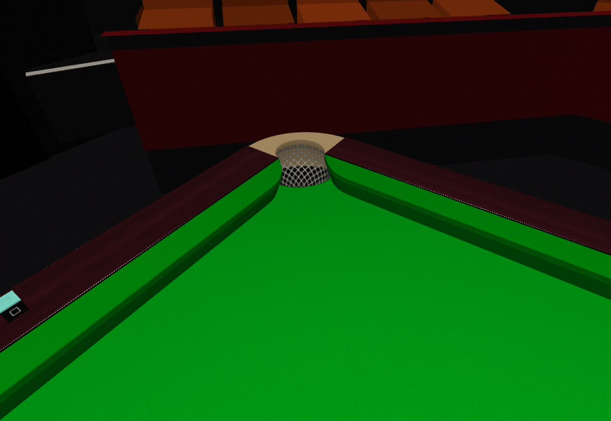 A snooker corner pocket