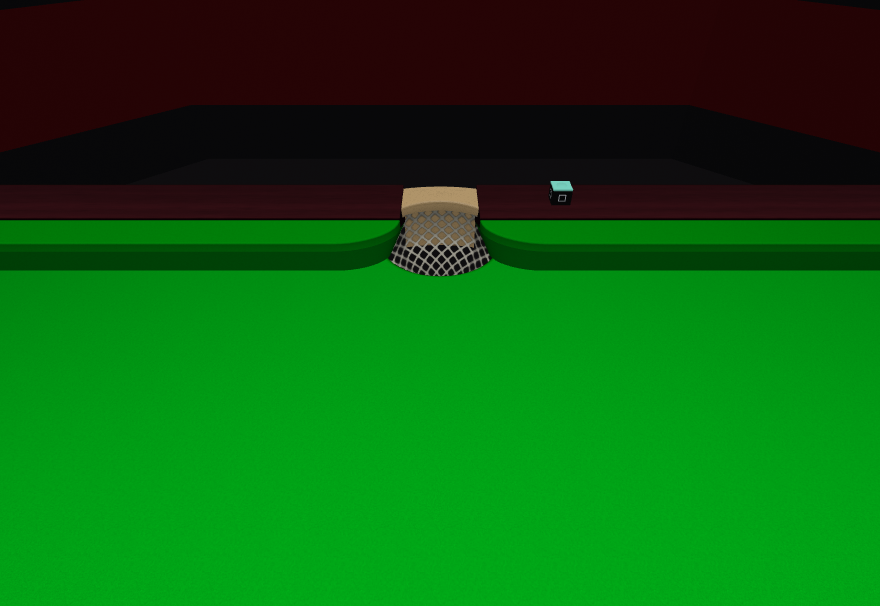 A snooker middle pocket