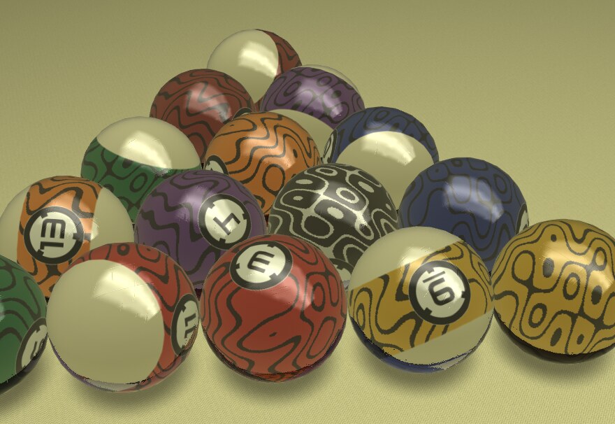 The GLASS SWIRL ball set