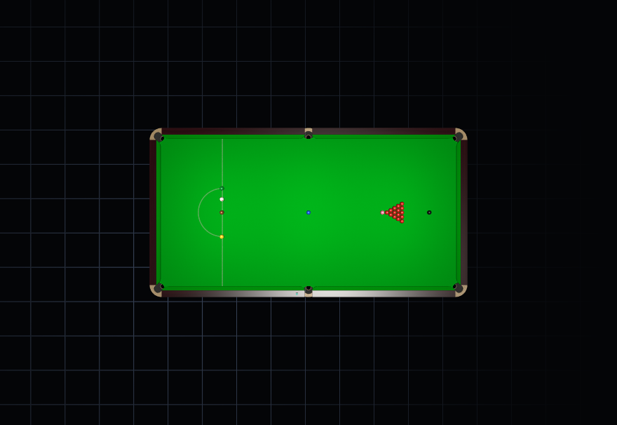 The table seen from directly above