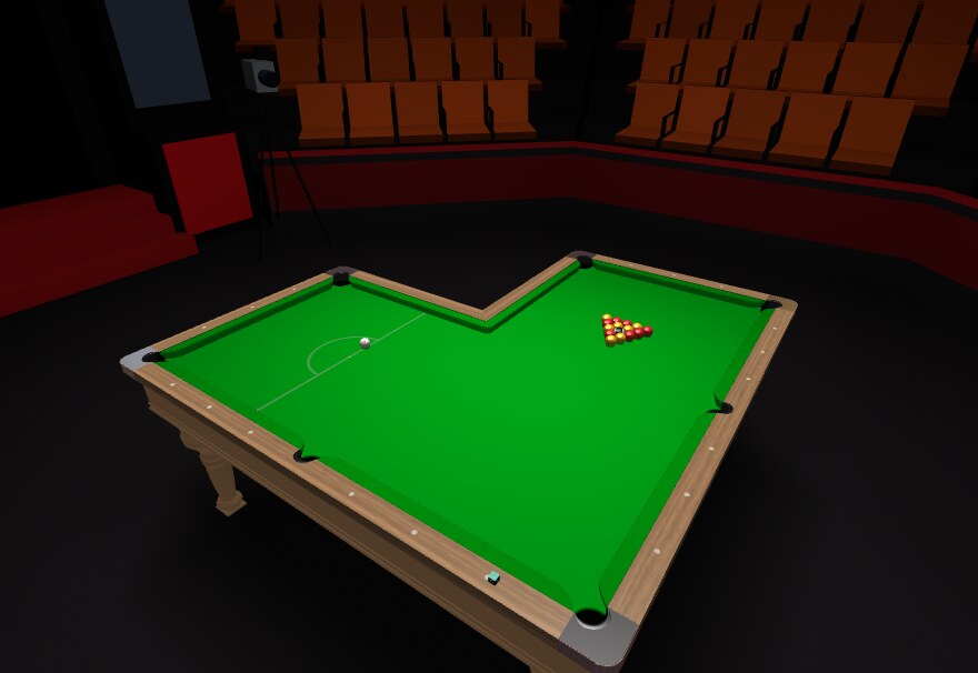 An L-shaped table