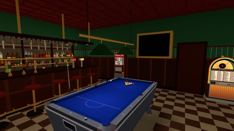 A pool table in a gin palace